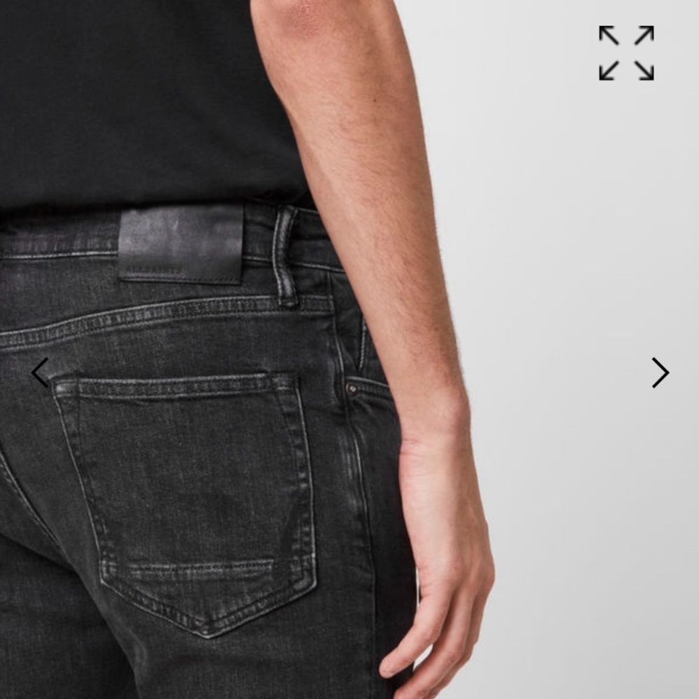 AllSaints Slim Black Cigarette Skinny Jeans - Men - Picture 2 of 4